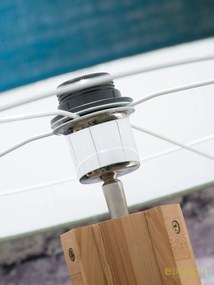 Lampadar cu trepied, realizat din materiale naturale, durabile si ecologice, Annapurna albastru