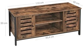 Comodă TV VOLTAR maro/negru