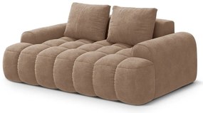 Canapea maro deschis cu tapițerie din catifea 175 cm Linz – Cosmopolitan Design