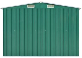 Sopron de gradina, 257 x 580 x 181 cm, metal, verde Verde, 257 x 580 x 181 cm