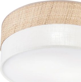 Plafonieră SIRJA DOUBLE BOHO 2xE14/15W/230V Ø 35 cm bej/crem