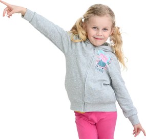 Hanorac pentru copii PEPPA PIG gri deschis - diverse marimi Marime: 98 - 104