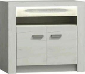 Comoda INFINITY I-10, frasin alb, PAL laminat, 96x42x73 cm