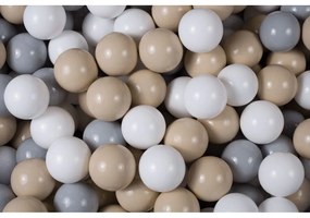 Piscină cu bile gri din catifea reiată ø 90x30 cm Montessori – Meowbaby