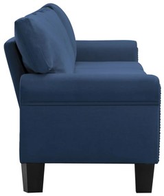 Canapea cu 5 locuri, albastru, material textil Albastru, cu 5 locuri