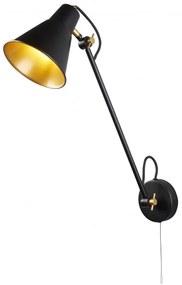 Aplica moderna design retro Triple Joint negru/auriu 6302BK SRT