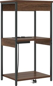 vidaXL Dulap de noapte Stejar închis 41 x 31 x 76 cm Lemn compozit