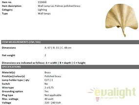 Aplica de perete design LUX Las Palmas alama 110468 HZ