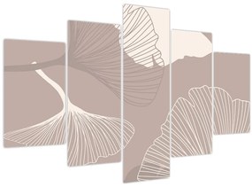 Tablou - Frunze bej N⁰1 (150x105 cm)