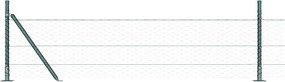 vidaXL Stâlp de gard. Verde 25 x 0,5 m (plasă de 36 mm) Oțel