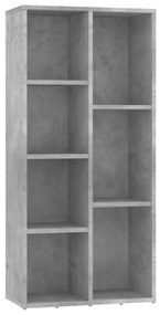 801111 vidaXL Bibliotecă, gri beton, 50 x 25 x 106 cm, lemn prelucrat