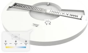 Plafonieră LED EVORA 24W, 230V, 3000/4000/6000K, Ø 30 cm, albă