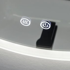 Brilagi - Oglindă CLARA ECO, încălzită, cu iluminare LED dimabilă, 12W/230V, Ø 60 cm, IP44