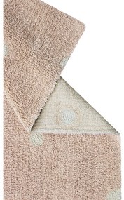 Covor pentru copii roz deschis lavabil/țesut manual din bumbac 100x150 cm Mini Dot Rose – Lorena Canals