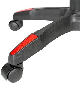 Scaun pentru jocuri video VARR Zolder negru/roșu