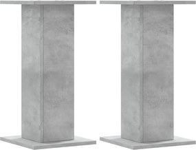 vidaXL Suporturi difuzoare 2 buc. gri beton 30x30x60 cm lemn prelucrat