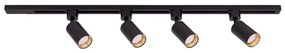 Spot pentru șină TRACER 4xGU10/10W/230V 1 m negru