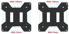 Suport monitor Esperanza ERW020, 17"-27", Pentru 2 monitoare, Mecanism cu arc, VESA 75/100 mm, Pana la 6 kg per brat, Negru