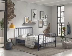 Pat copii BRONXX 140 X 200 CM ALBASTRU DENIM