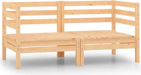 vidaXL Canapea de grădină cu 2 locuri, lemn masiv de pin