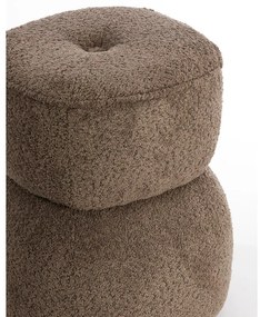 Taburet maro cu tapițerie din stofă bouclé Leyla – Light &amp; Living