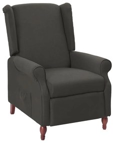 282207 vidaXL Fotoliu rabatabil, gri închis, material textil