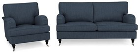 Set mobilier tapițat Bloomington A128Tapiterie, Picioare: Metal, Lemn, Role