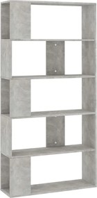 vidaXL Bibliotecă/Separator, gri beton, 80x24x159 cm, lemn prelucrat