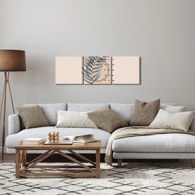 Tablou - Foaie ilustrată N⁰2 (cu ceas) (90x30 cm)