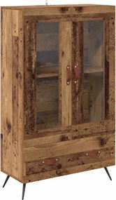 vidaXL Bufet Lemn Vechi 69,5 x 31 x 115 cm Lemn Stratificat și Sticlă