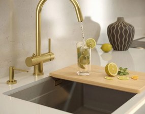 Baterie de bucatarie REA Caren auriu periat