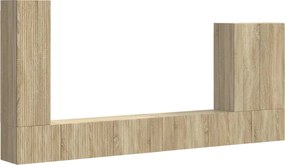 vidaXL Set Dulap pentru Televizor Montat pe Perete 6 pcs Stejar Sonoma
