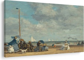 Tablou - Eugène Boudin, Beach at Trouville, reproducere (90x60 cm)