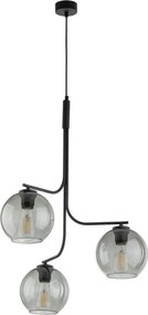 Lustră LED pe cablu CESAR 3xE27/15W/230V negru/gri fumuriu