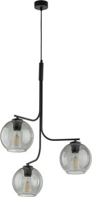 Lustră LED pe cablu CESAR 3xE27/15W/230V negru/gri fumuriu