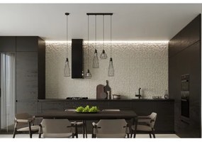 Lustră pe cablu Sollux SL.1167 SUBA 4xE27/15W/230V negru