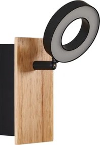 Eglo RIELVES 901202 - Aplica spot LED de perete, 4,2 W, 230 V, negru/maro