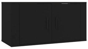 816625 vidaXL Dulap TV montat pe perete, negru, 80x34,5x40 cm