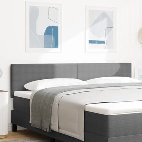 vidaXL Tăblie pat cu LED model simplu, gri deschis, 90 cm, raiat