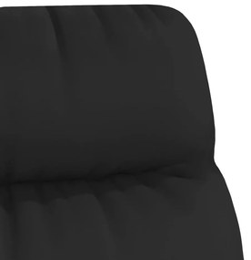 Scaun de relaxare cu taburet, negru, piele ecologica Negru