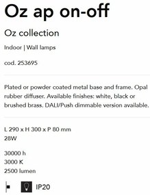 Aplica LED design modern circular OZ AP ON-OFF NERO