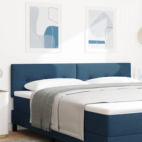 vidaXL Tăblie cu LED cu lumini cu bandă LED albastru 180 cm țesătură