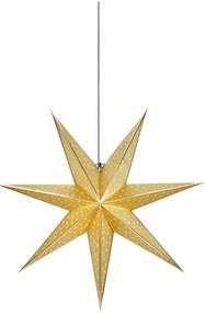 Decorațiune luminoasă aurie ø 45 cm cu model de Crăciun Glitter – Markslöjd