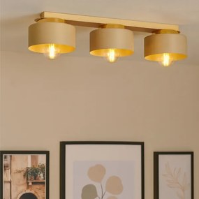 Plafonieră IGNIA 3xE27/60W/230V, bej/auriu