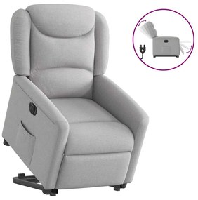 vidaXL Scaun reclinabil electric, țesătură gri nor