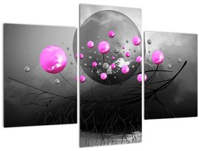 Tabloul cu bile roz (90x60 cm)