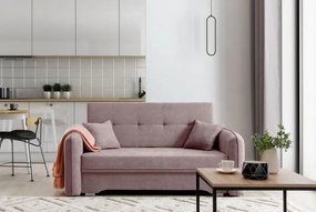 Canapea tapitata, extensibila, cu spatiu pentru depozitare, 155x75x105 cm, Laine 01, Eltap (Culoare: Violet / Poco 41)