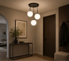 Brilagi - Lustră pe cablu MILO 3xE27/60W/230V neagră