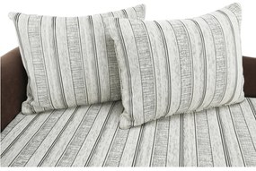 Divan extensibil, maro/bej/auriu/model, stânga, AGA D
