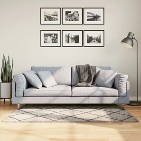 vidaXL Covor pufos &quot;PAMPLONA&quot; cu fire înalte, bej/antracit, 80x150 cm